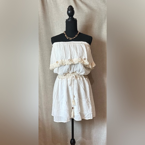 Ocean Drive Dresses & Skirts - Ocean Drive Clothing Co.•mini tube dress•large•100% rayon•fringe/tassel/mirror